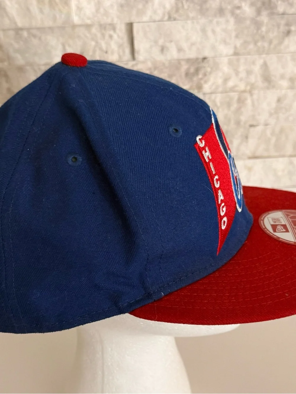 Y2K New Era Chicago Cubs Blue and Red Snapback Cap